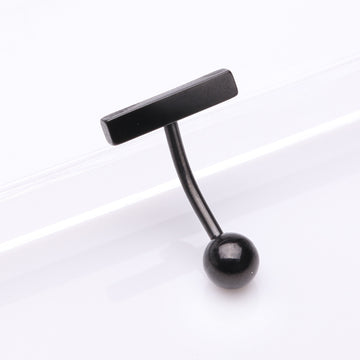 Detail View 1 of Blackline Modern Minimalist Rectangular Bar Steel Curved Barbell